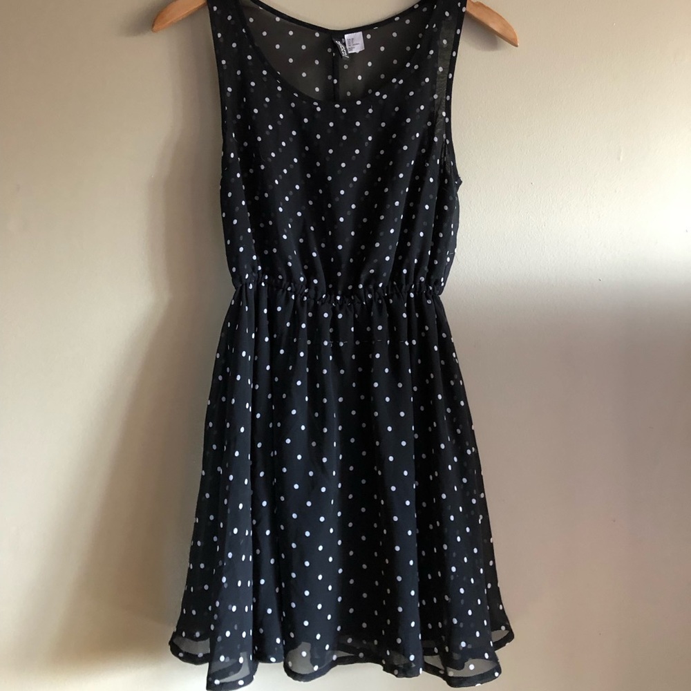 Black Polka Dot Dress 💛